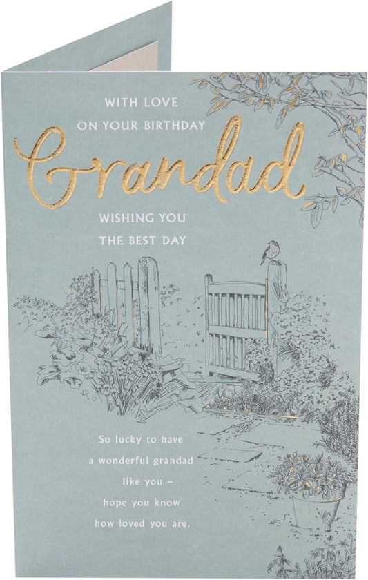 Garden Design Grandad Birthday Card