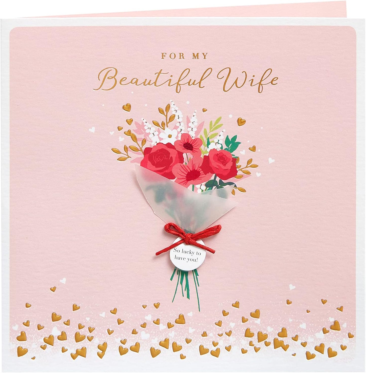 For My Wife Stunning Bouquet Design Valentine's Day Card