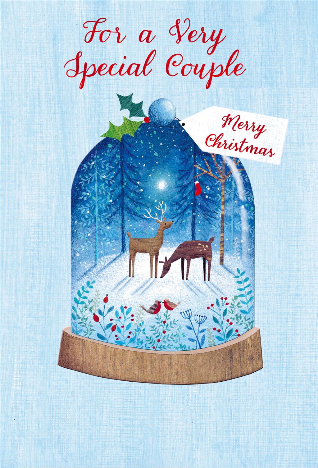 Snowglobe Design Special Couple Christmas Card