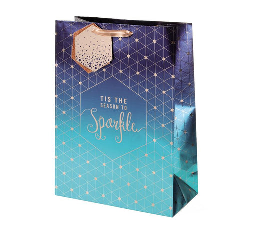 Pack of 12 Seasonal Celebration Design Large Christmas Gift Bags