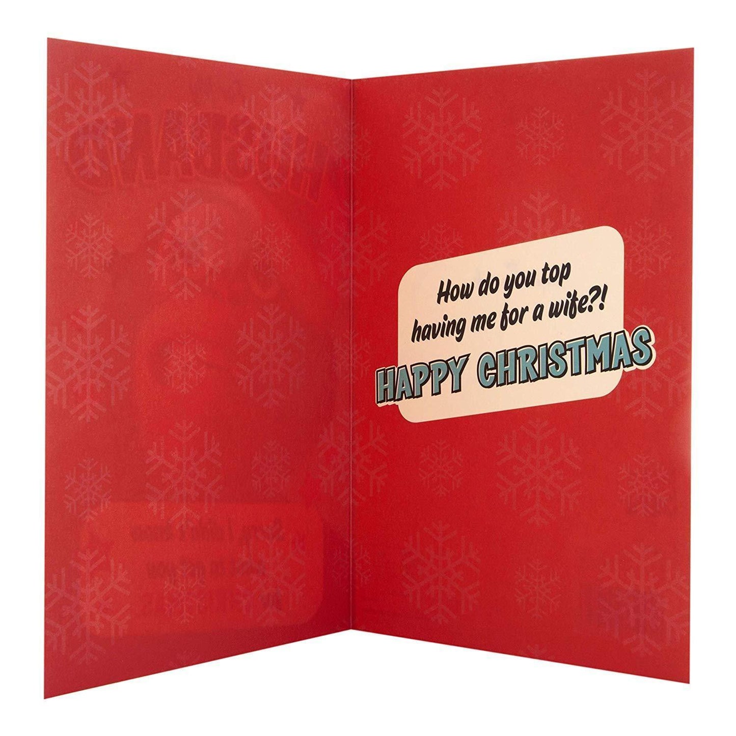 Husband Humour Christmas Card 'Me for A Wife'