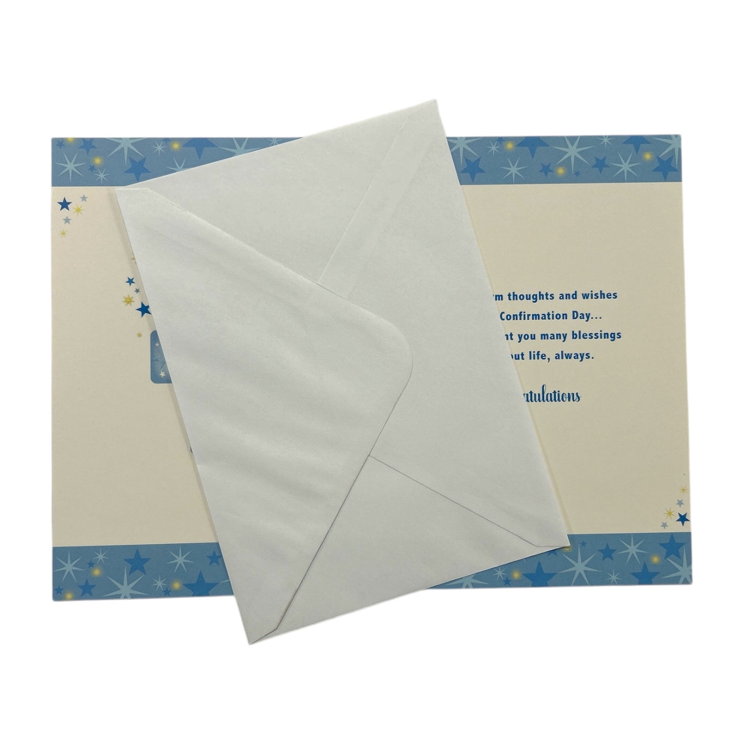 Especially For You Boy On Your Confirmation Dove and Cross Design Religious Card