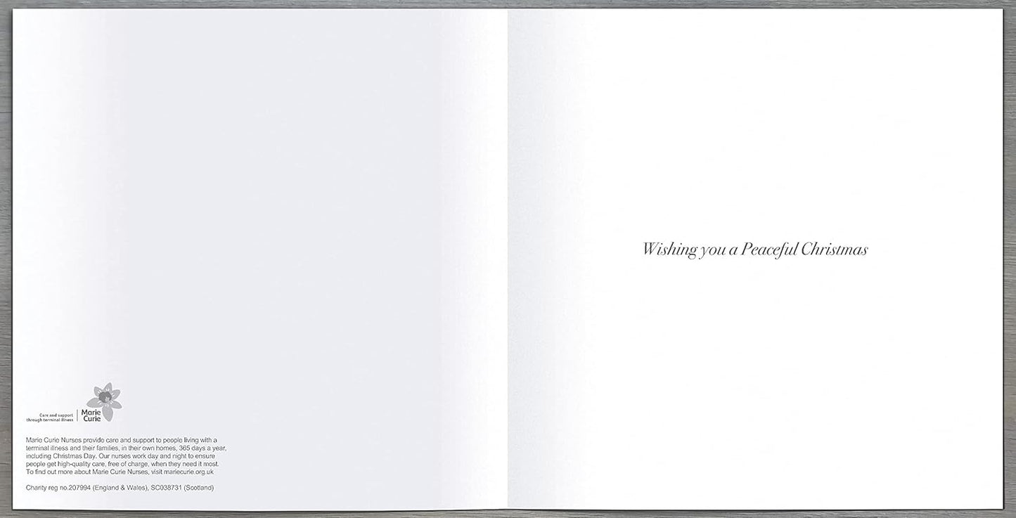 Pack of 8 Festive Joy Green Marie Curie Charity Christmas Cards