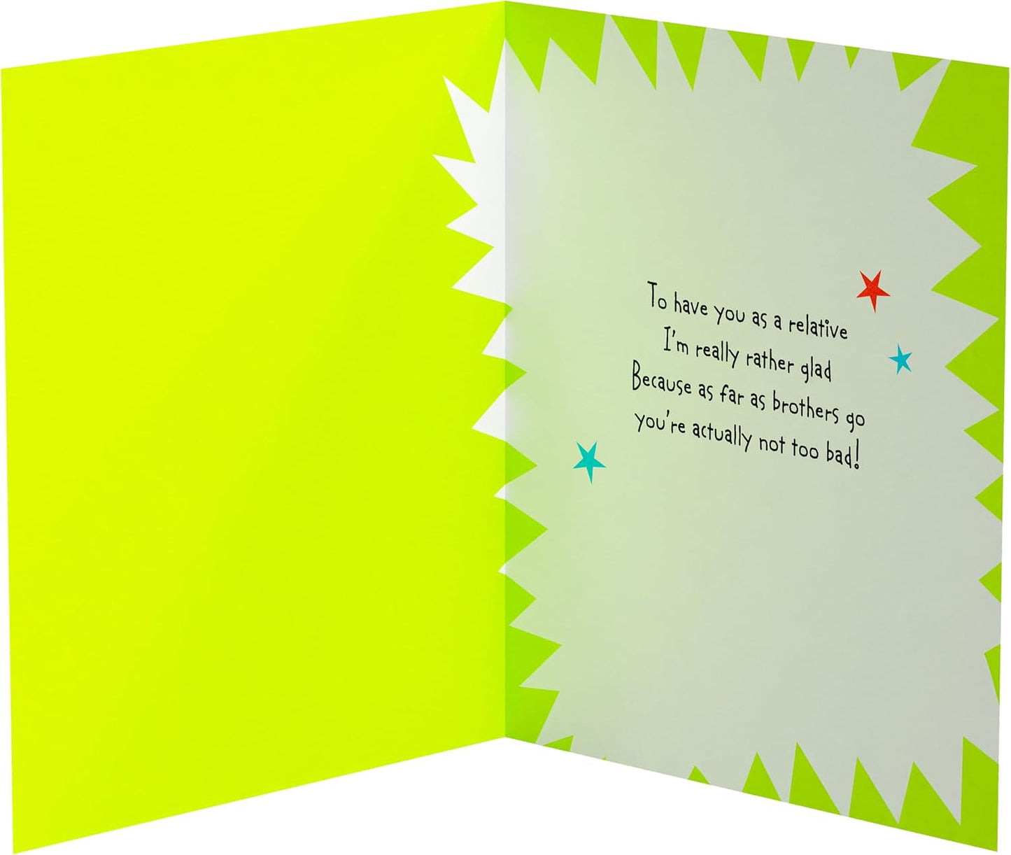 Character with Tongue Out Design Brother Birthday Card
