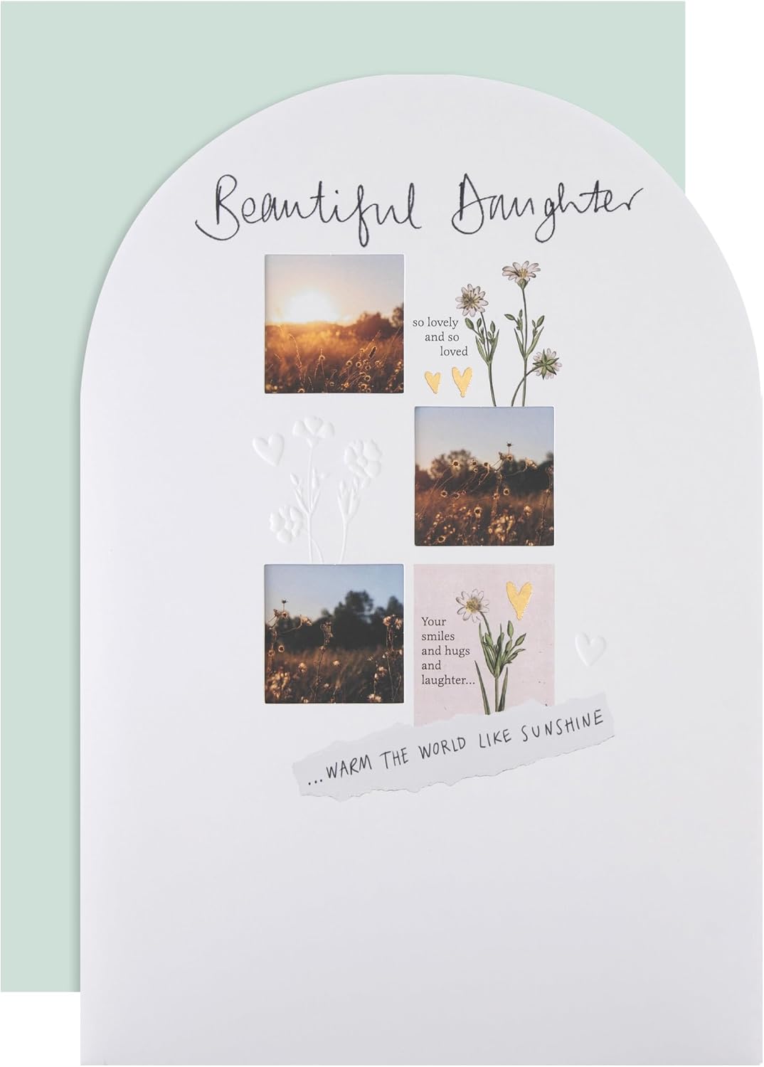Floral Heartfelt Verse Daughter Birthday Card