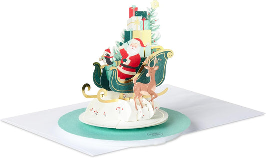  Santa & Sleigh Music & Motion 3D Pop Up Christmas Card