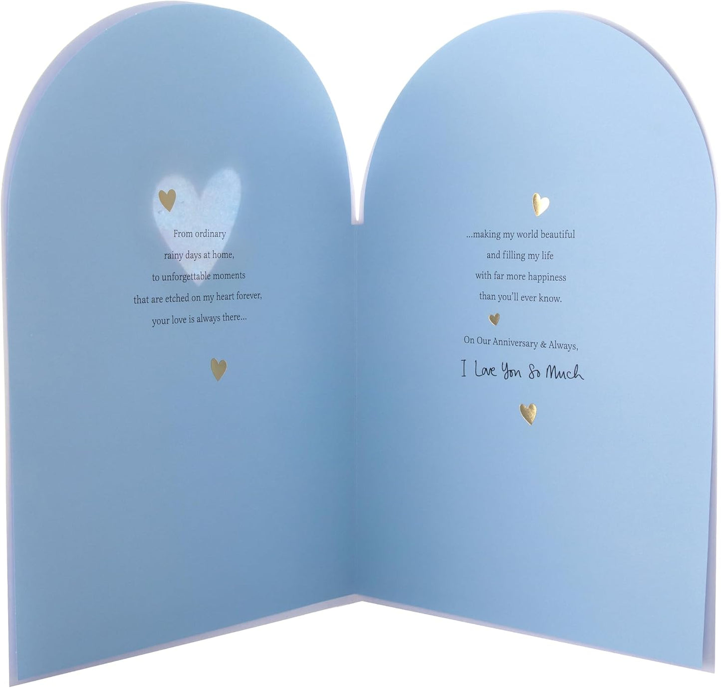 Heart Design Heartfelt Verse Husband Anniversary Card