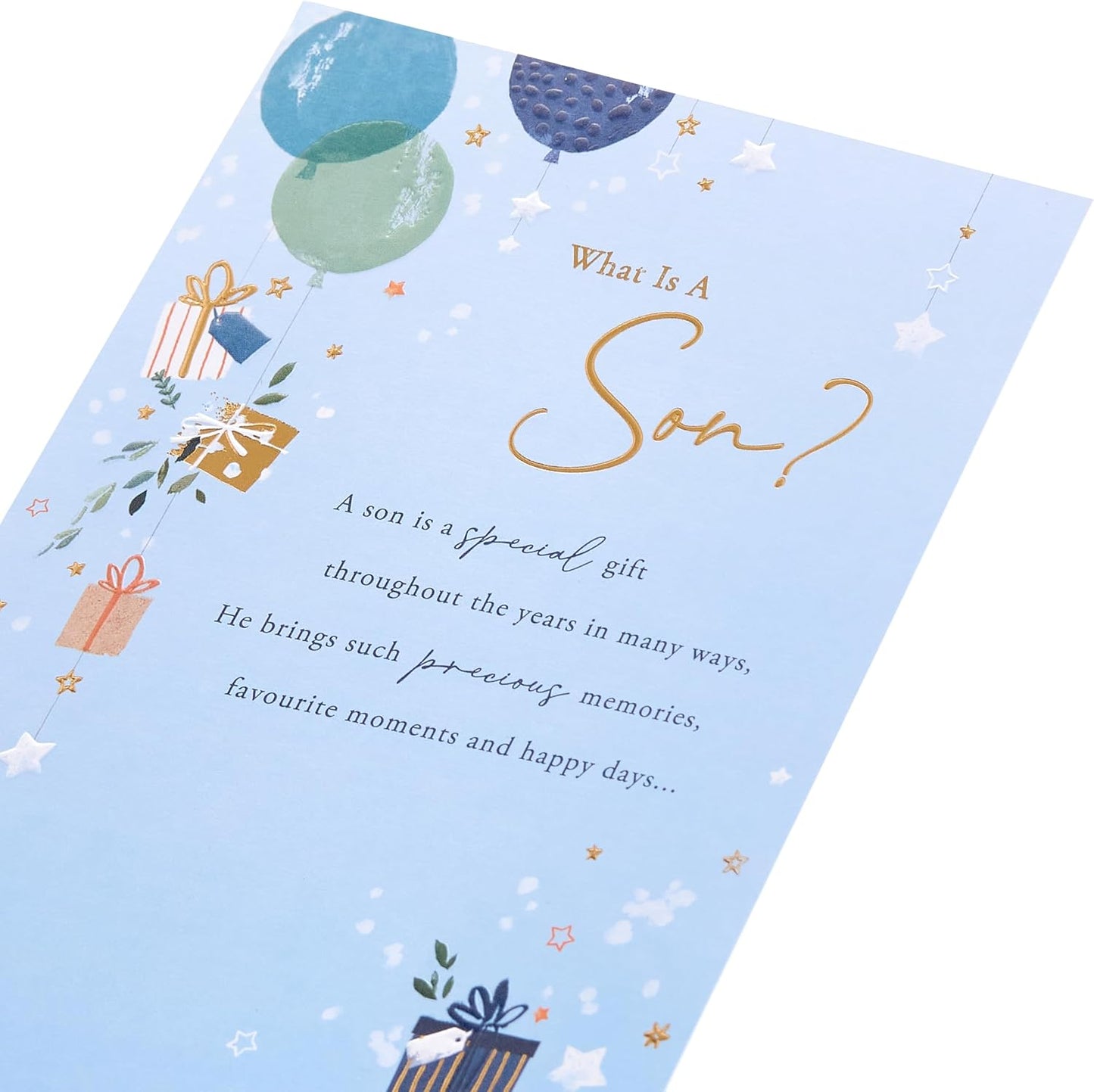 Word Portraits Hanging Gifts Design Son Birthday Card