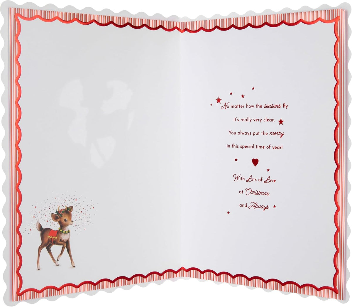 Traditional Reindeer Design Daughter Christmas Card