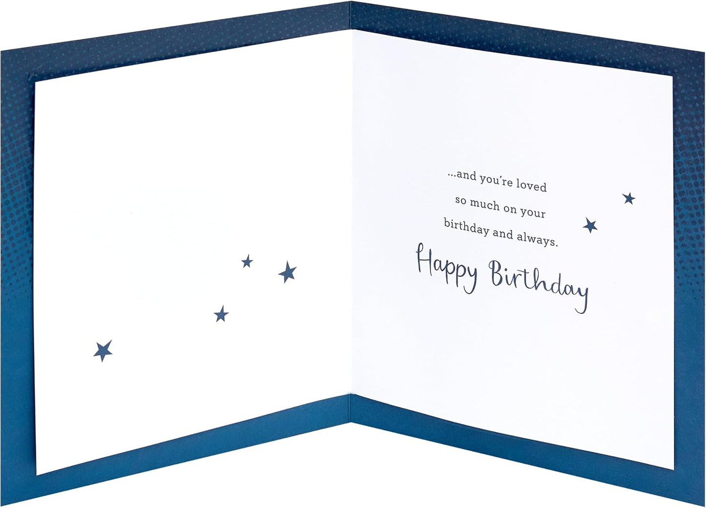 Lettering with Stars Design Grandad Birthday Card