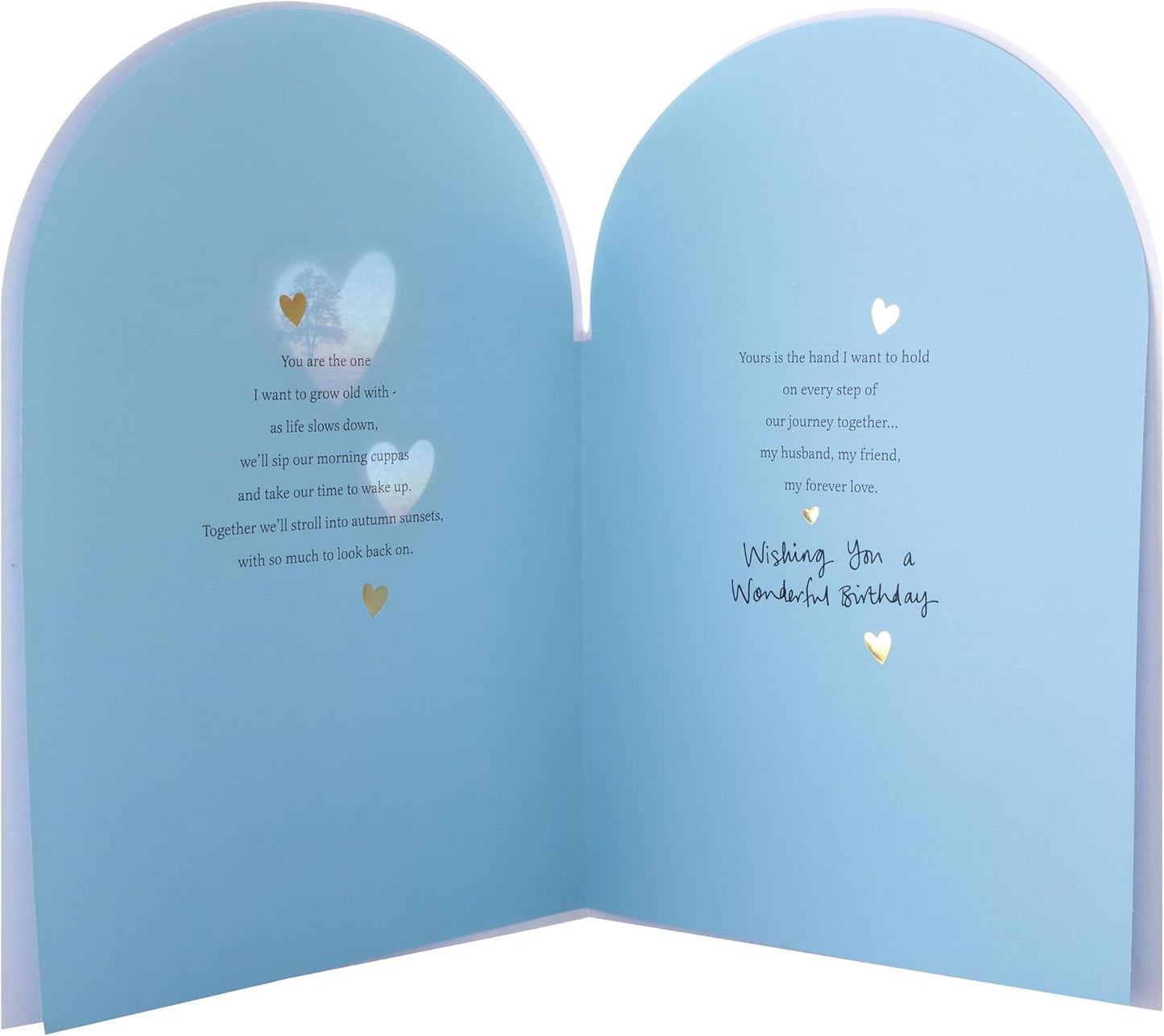 Heart Design Heartfelt Verse Husband Birthday Card