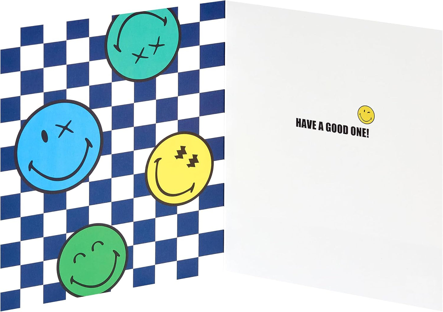 Checkerboard Smiley Faces Design Brother Birthday Card
