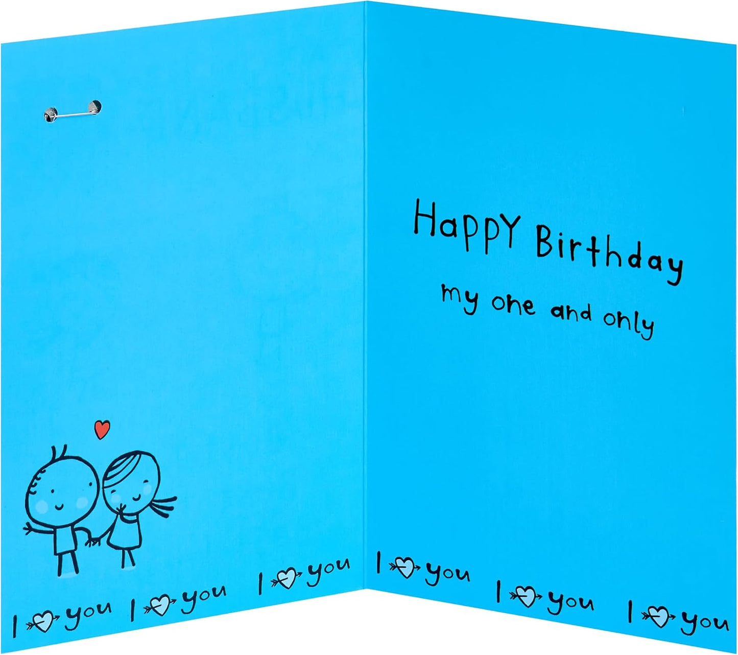 Benny Giant Heart Design Husband Birthday Card with Badge