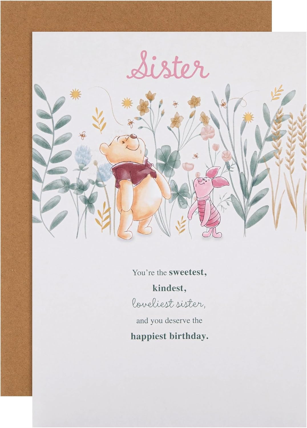 Disney Winnie the Pooh 'Happiest' Birthday Sister Card