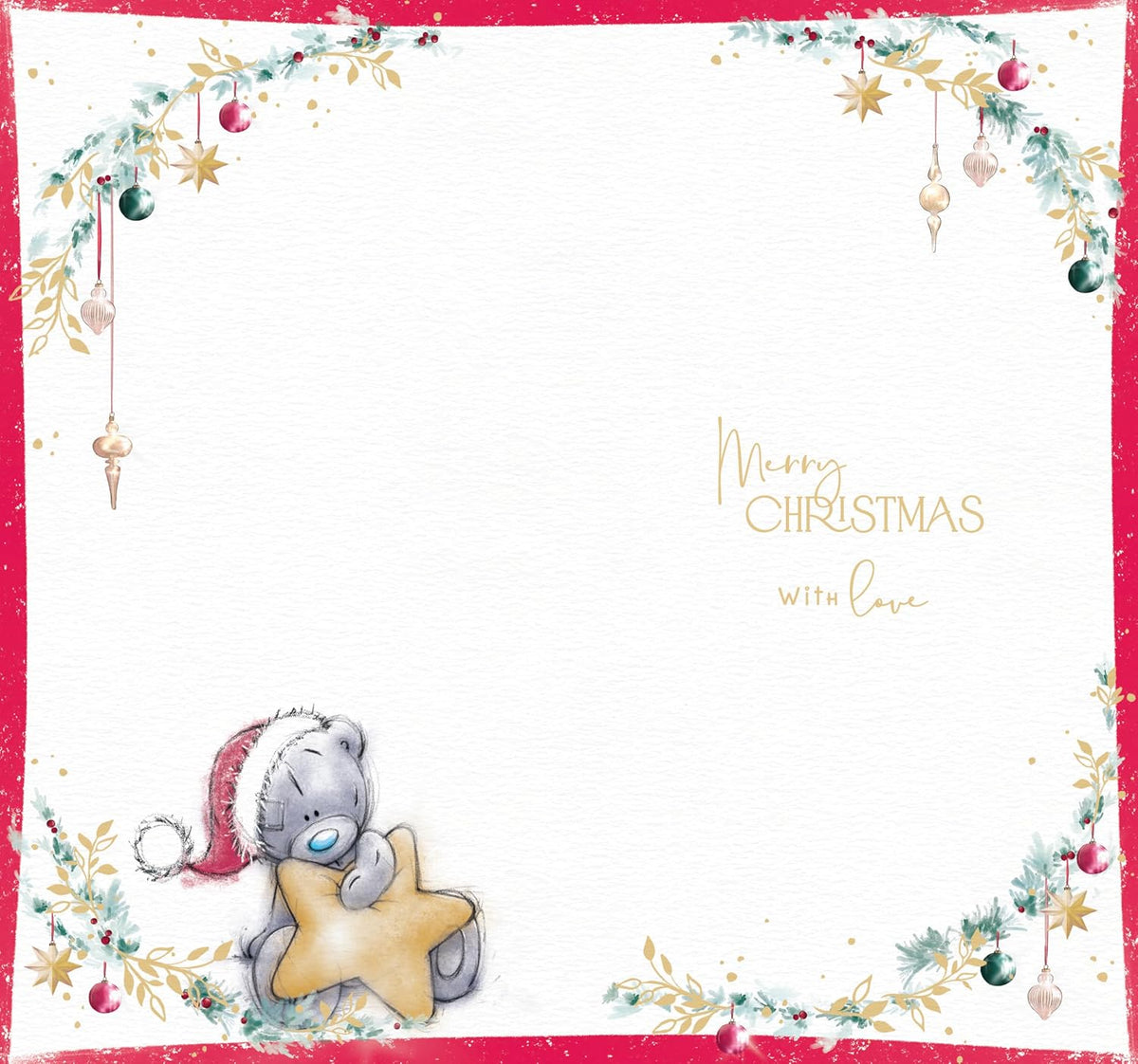 Bear Holding Star Wonderful Friend Christmas Card