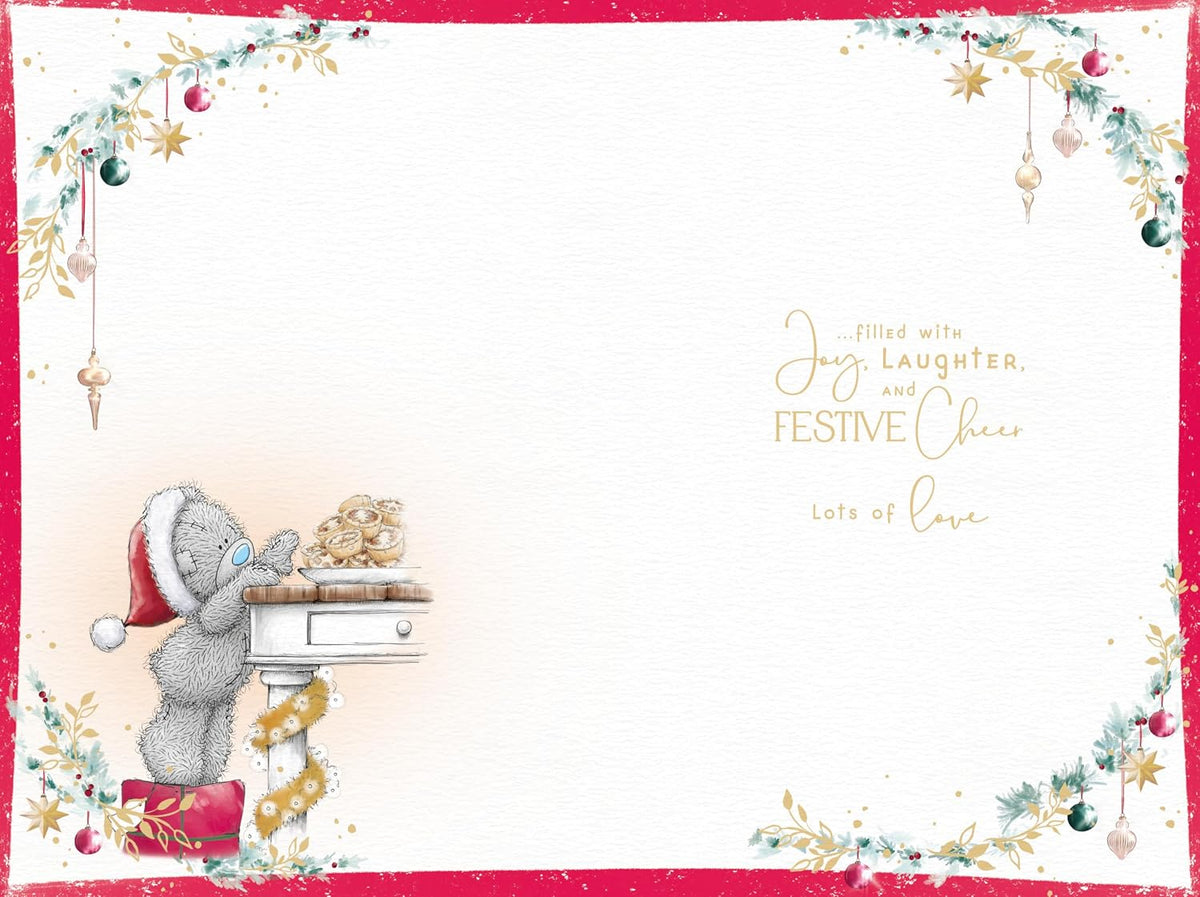 Bear With Plate Of Mince Pies Special Auntie Christmas Card
