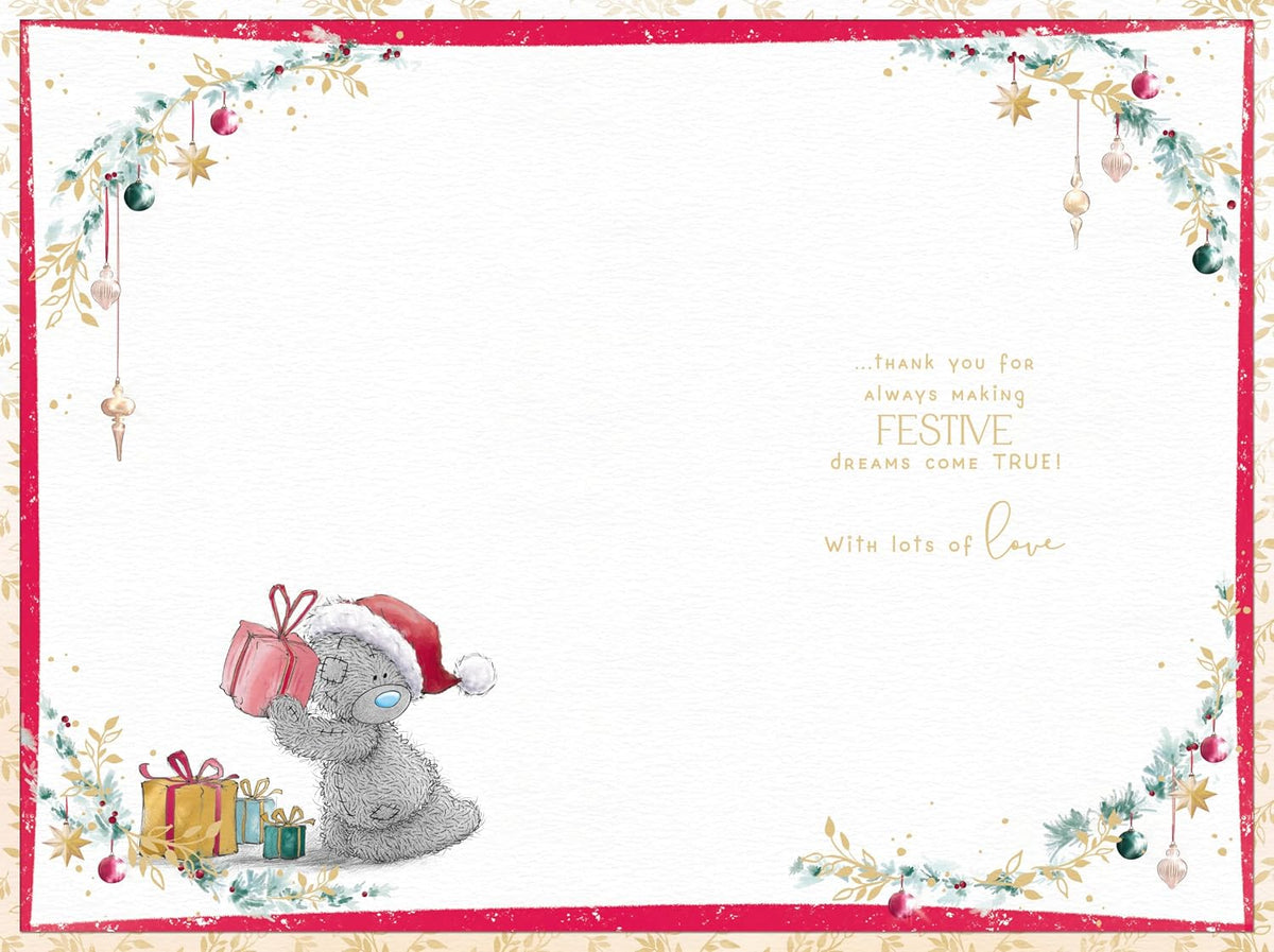 Bear With Shopping Bags Fabulous Mum Christmas Card