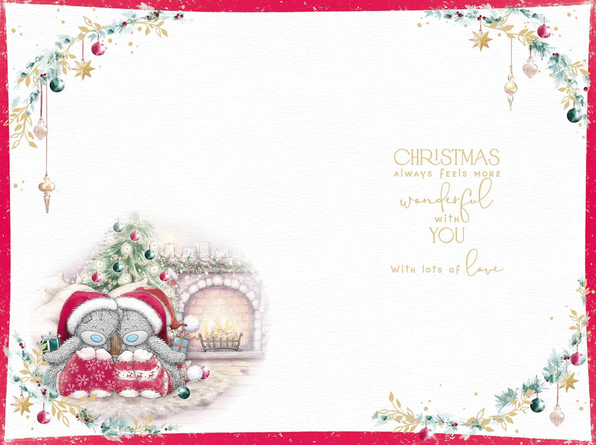Bears Sat With Hot Chocolate Beautiful Mum Christmas Card