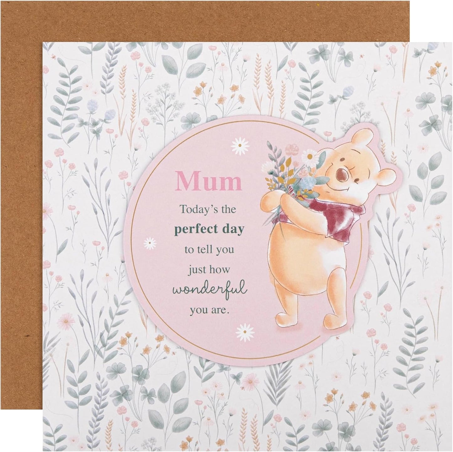 Disney Winnie the Pooh 'Perfect Day' Mum Birthday Card