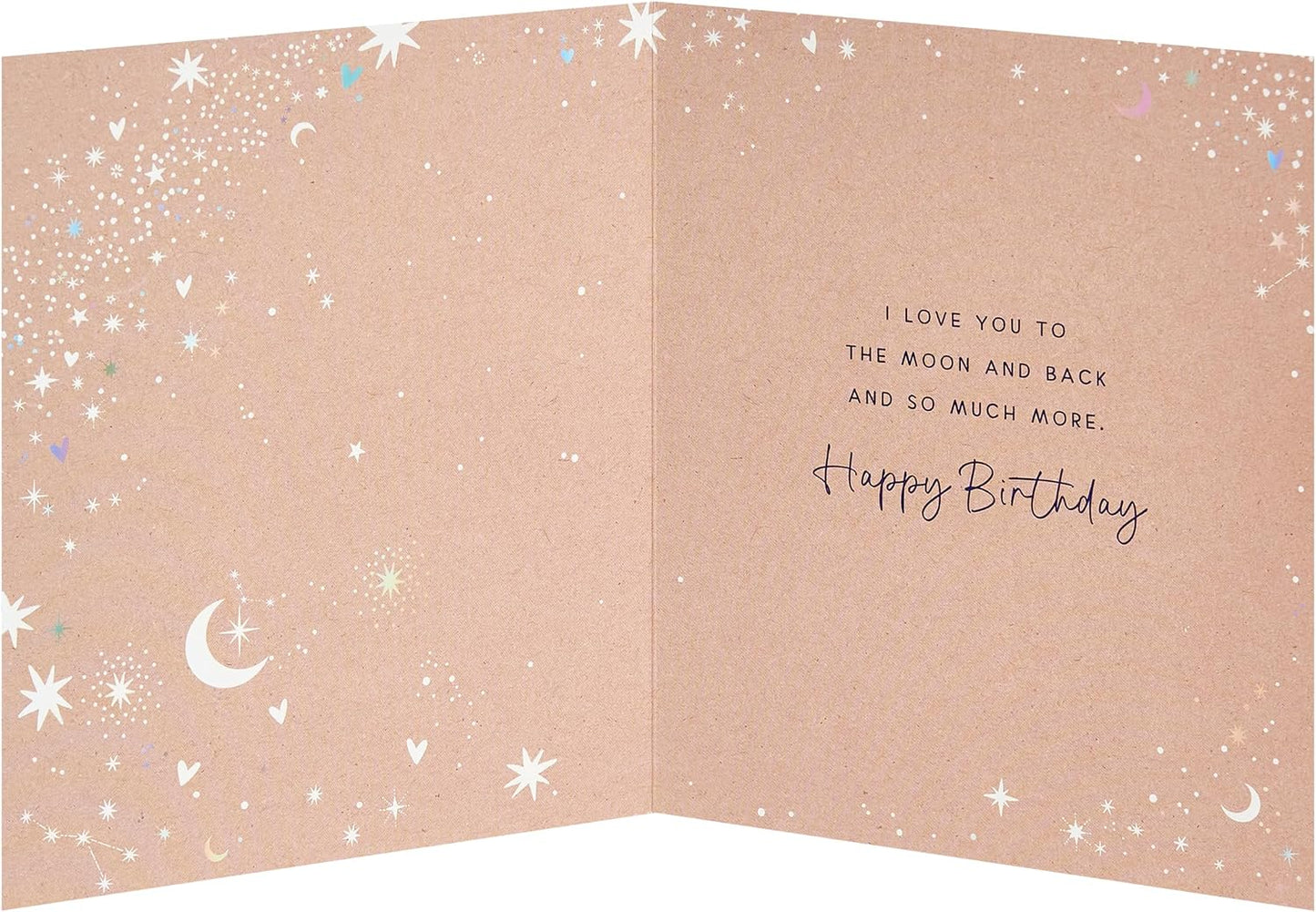 Moon and Stars Design Husband Birthday Card