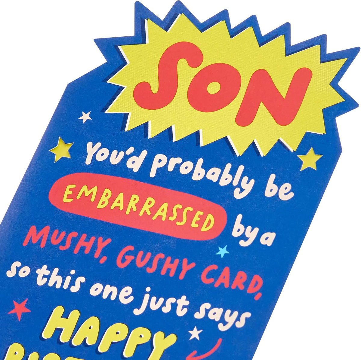 Typography Sentimental Design Son Birthday Card