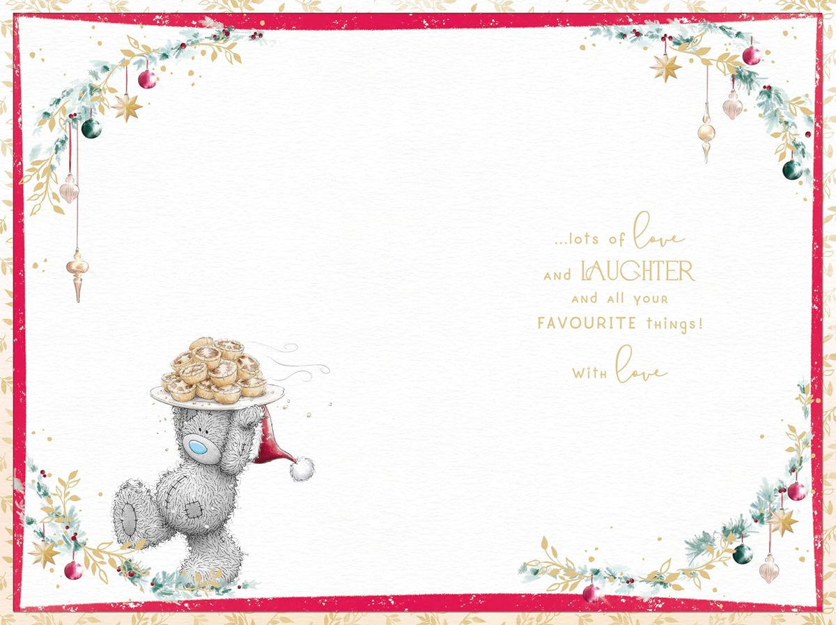 Bear Baking Mice Pies Lovely Granddaughter Christmas Card