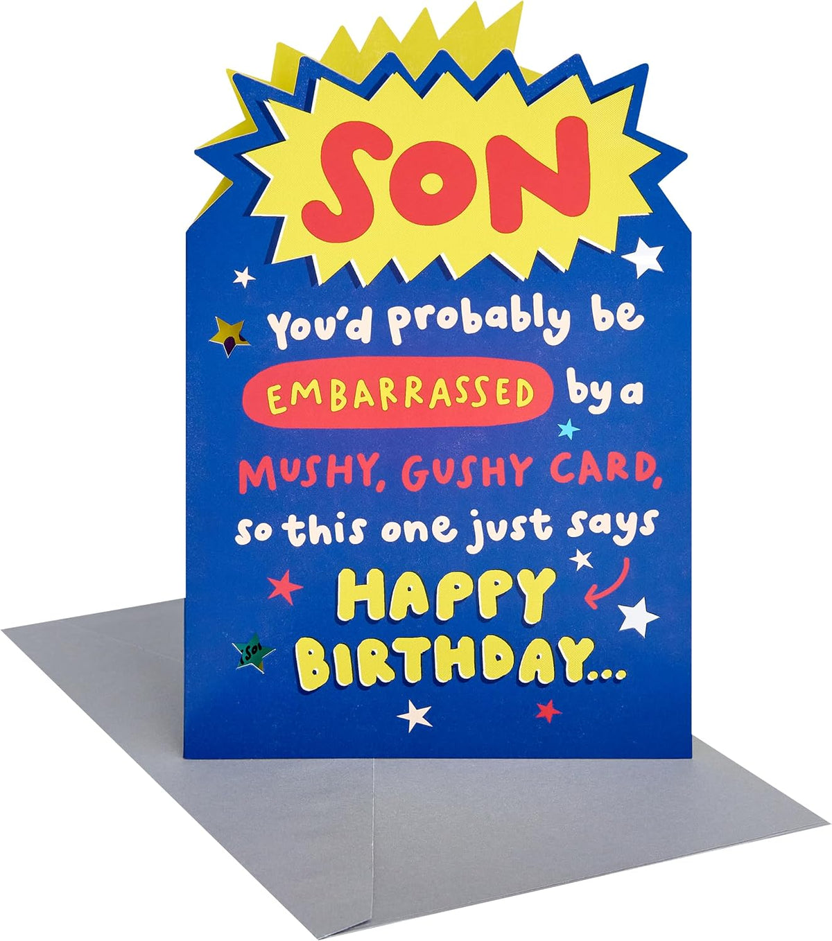 Typography Sentimental Design Son Birthday Card
