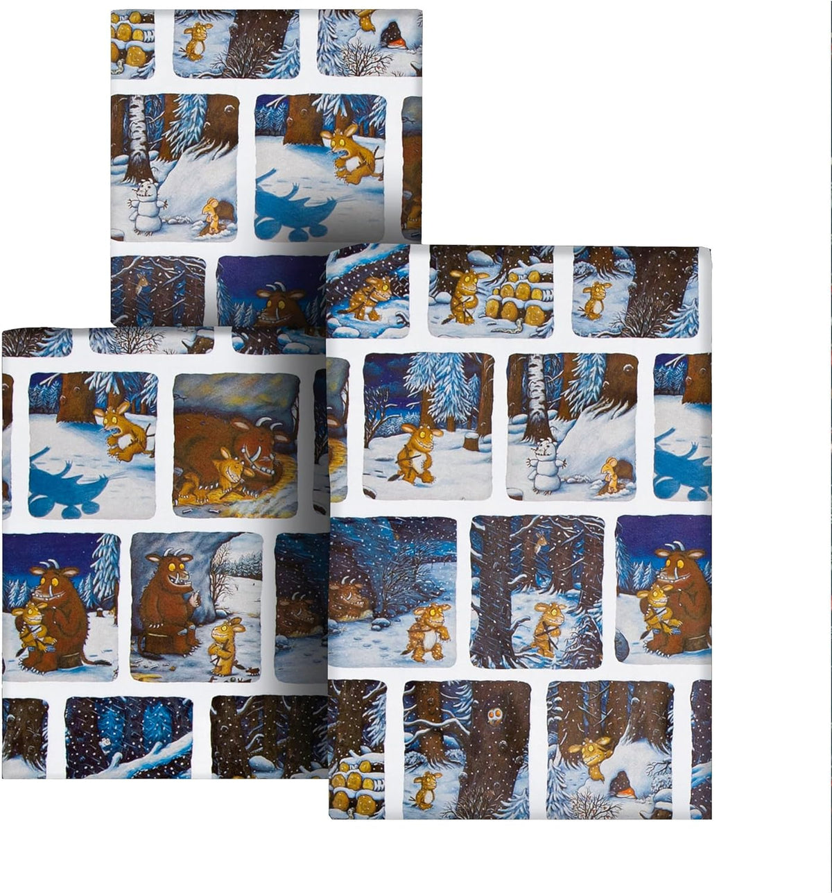 The Gruffalo Design 12M Christmas Wrapping Paper 3 Pack, 4M Each
