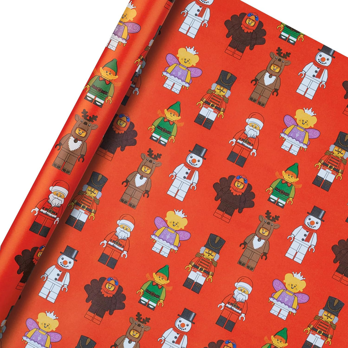LEGO Minifigure Multipack 12m 3 x 4M Rolls Christmas Wrapping Paper