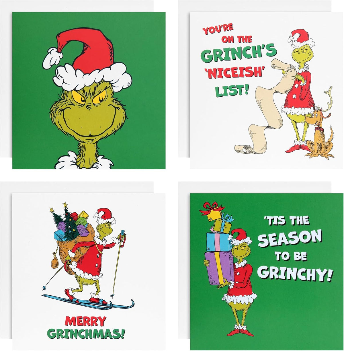 Grinch Inspired Kids Mini Multipack 20 Cards 4 Designs Christmas Card