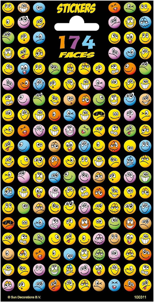 174 Sun Decoration Faces Stickers