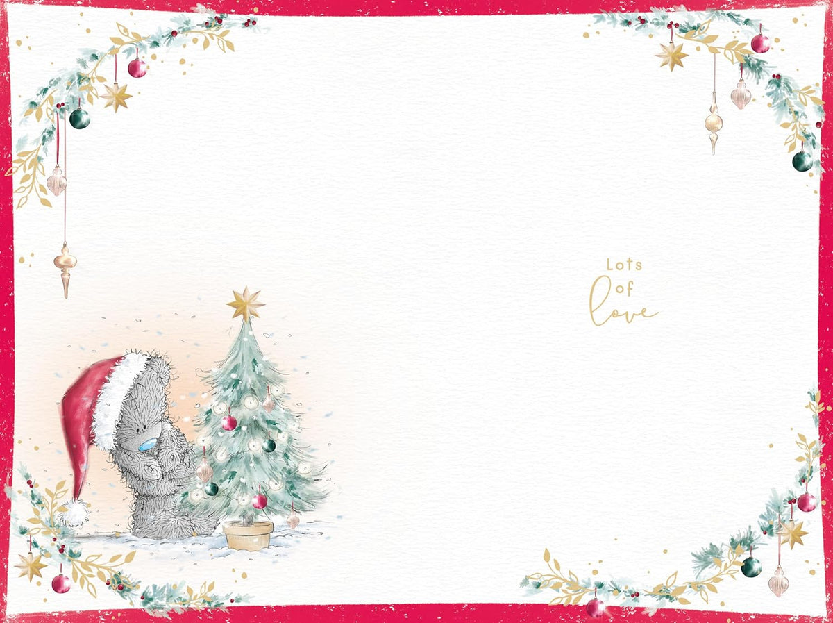 Bear Carrying Tree Special Dad Christmas Card