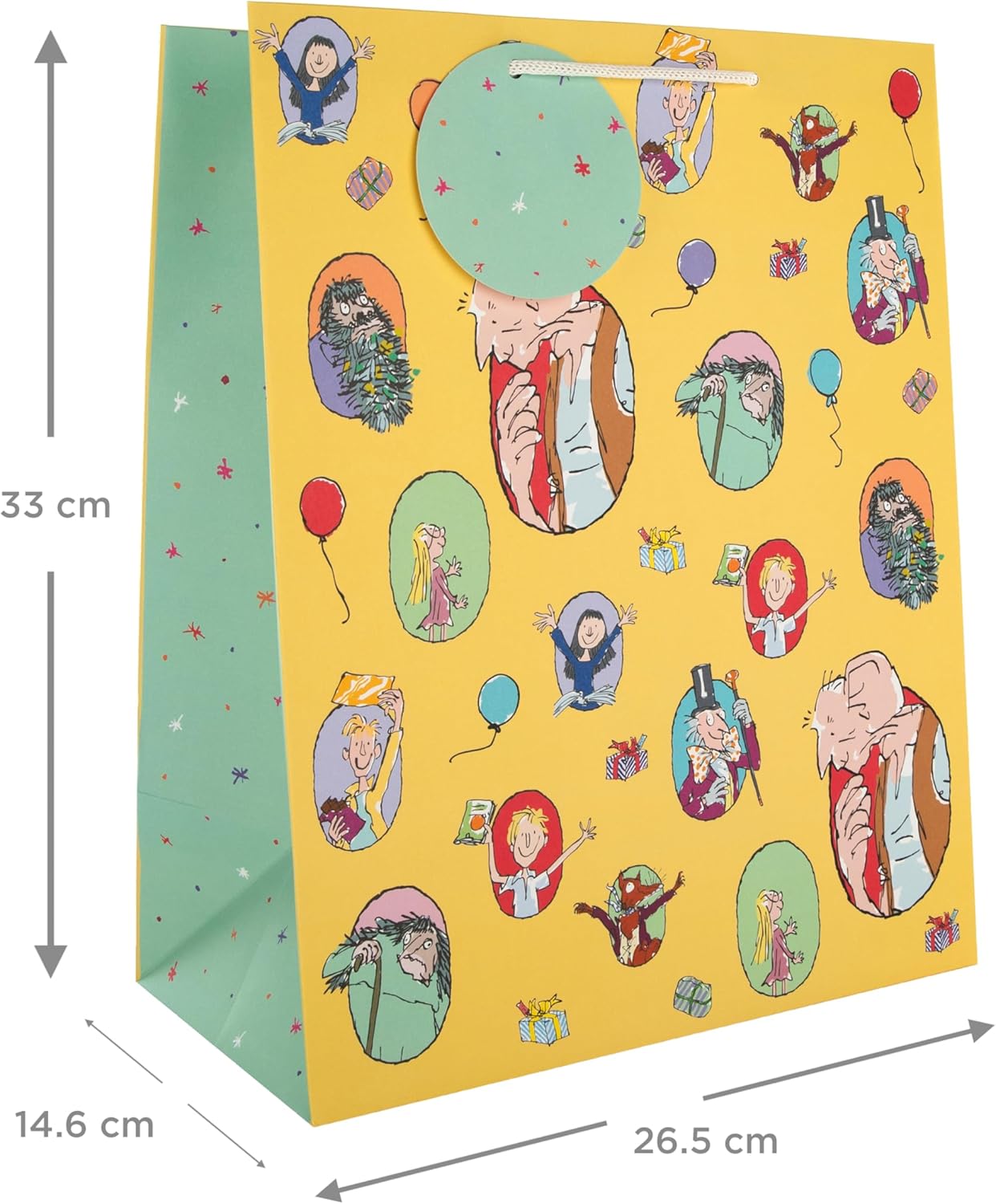 Roald Dahl & Quentin Blake Characters Birthday Gift Bag Multipack of 3