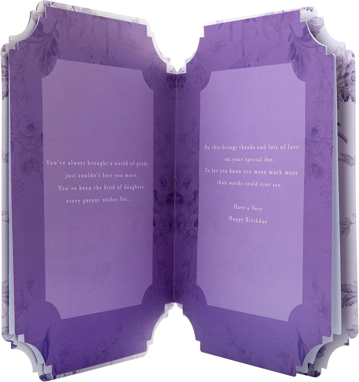 Traditional Floral Design with Heartfelt Verse Daughter Birthday Card