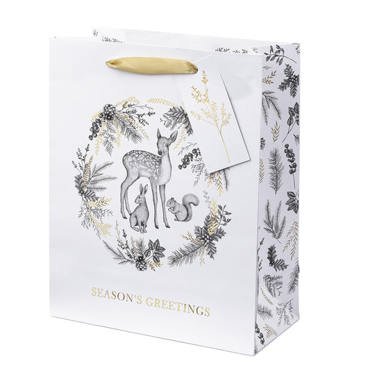 Pack of 12 Enchanted Forest Medium Christmas Gift Bags