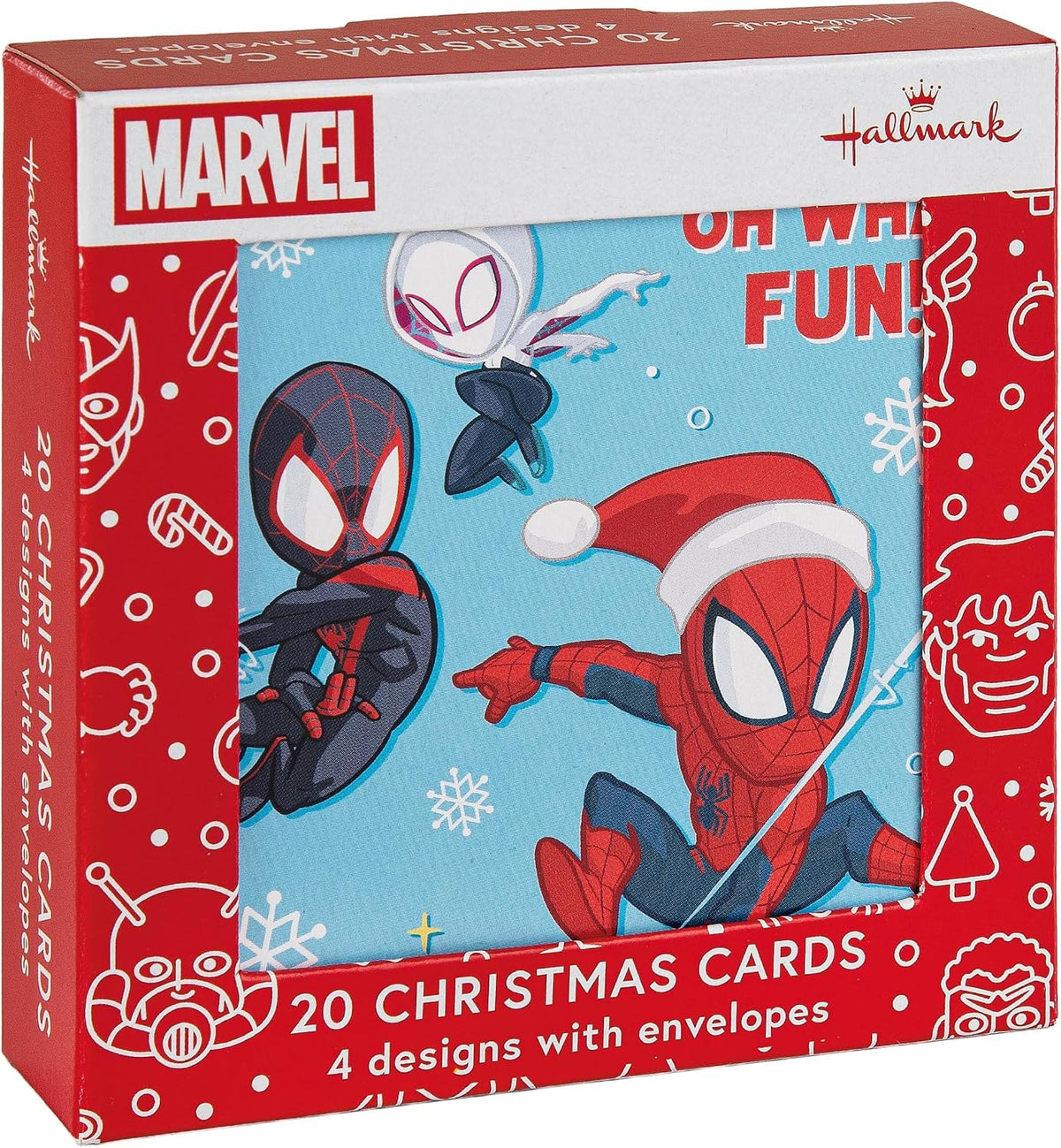 MARVEL Avengers Multipack Pack of 20 in 4 Designs Christmas Cards