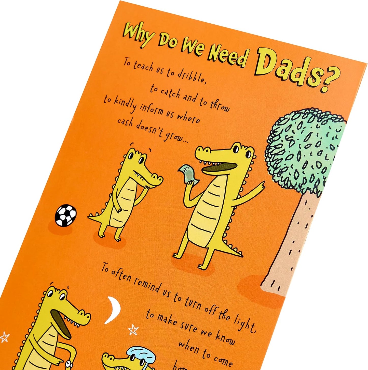 Crocodile Cartoon Design Dad Birthday Card