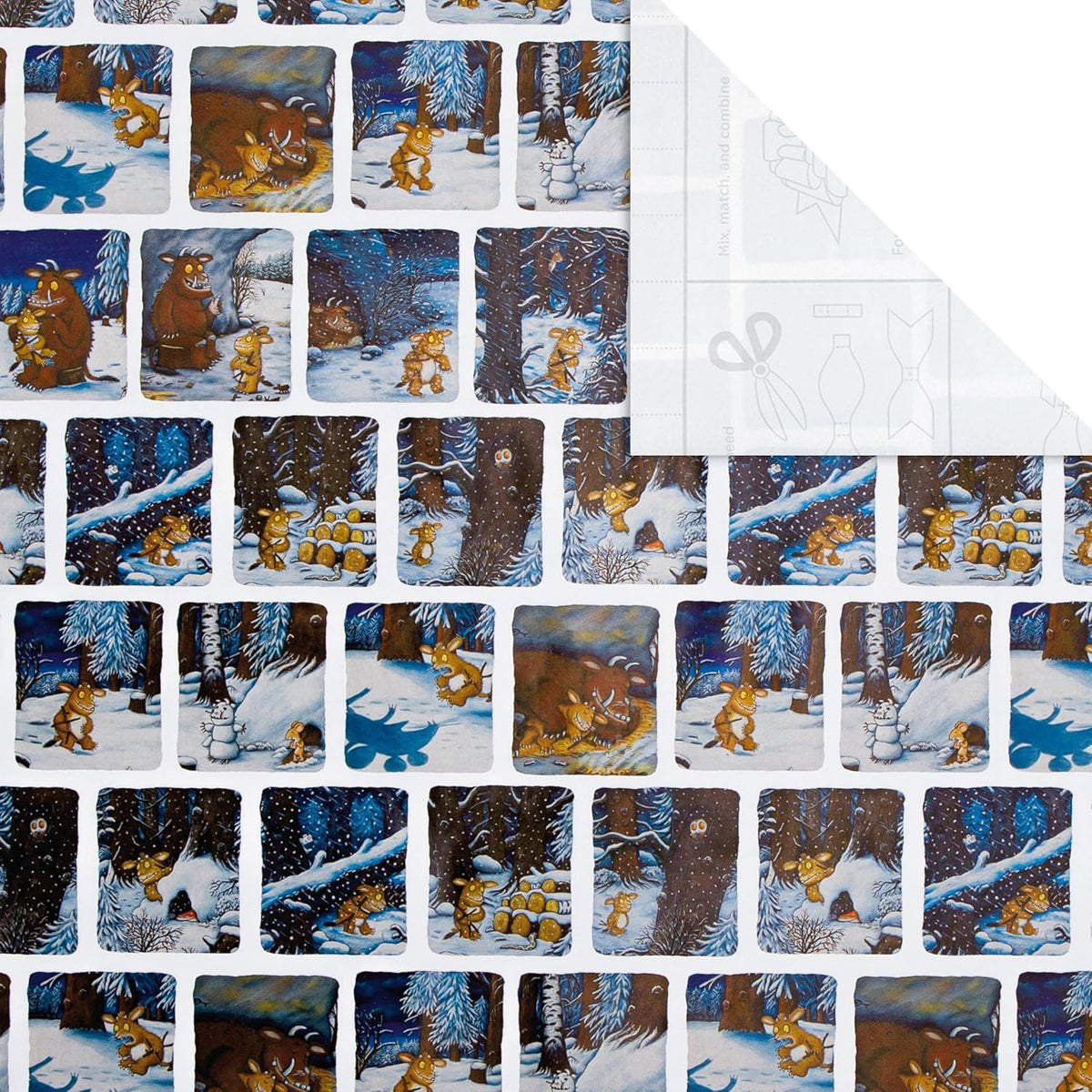 The Gruffalo Design 12M Christmas Wrapping Paper 3 Pack, 4M Each