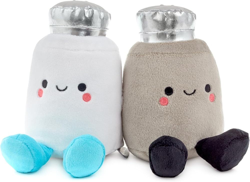 Better Together Salt and Pepper Magnetic Plush Pair for birthdays, anniversaries, Christmas, Valentine's Day