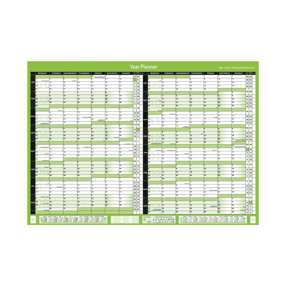Janrax 2027-2028 A1 16 Months Planner Unmounted