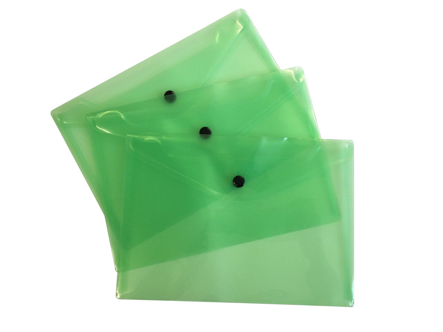 Pack of 12 Janrax A5 Green Document Wallets