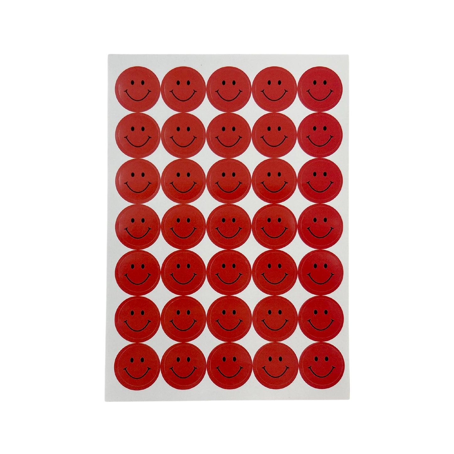 Pack of 5040 Red Smile Face 24mm Self-Adhesive Labels