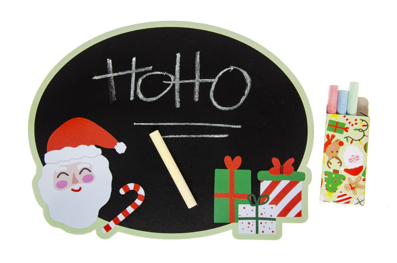 Pack of 24 Christmas Chalkboards with Chalk