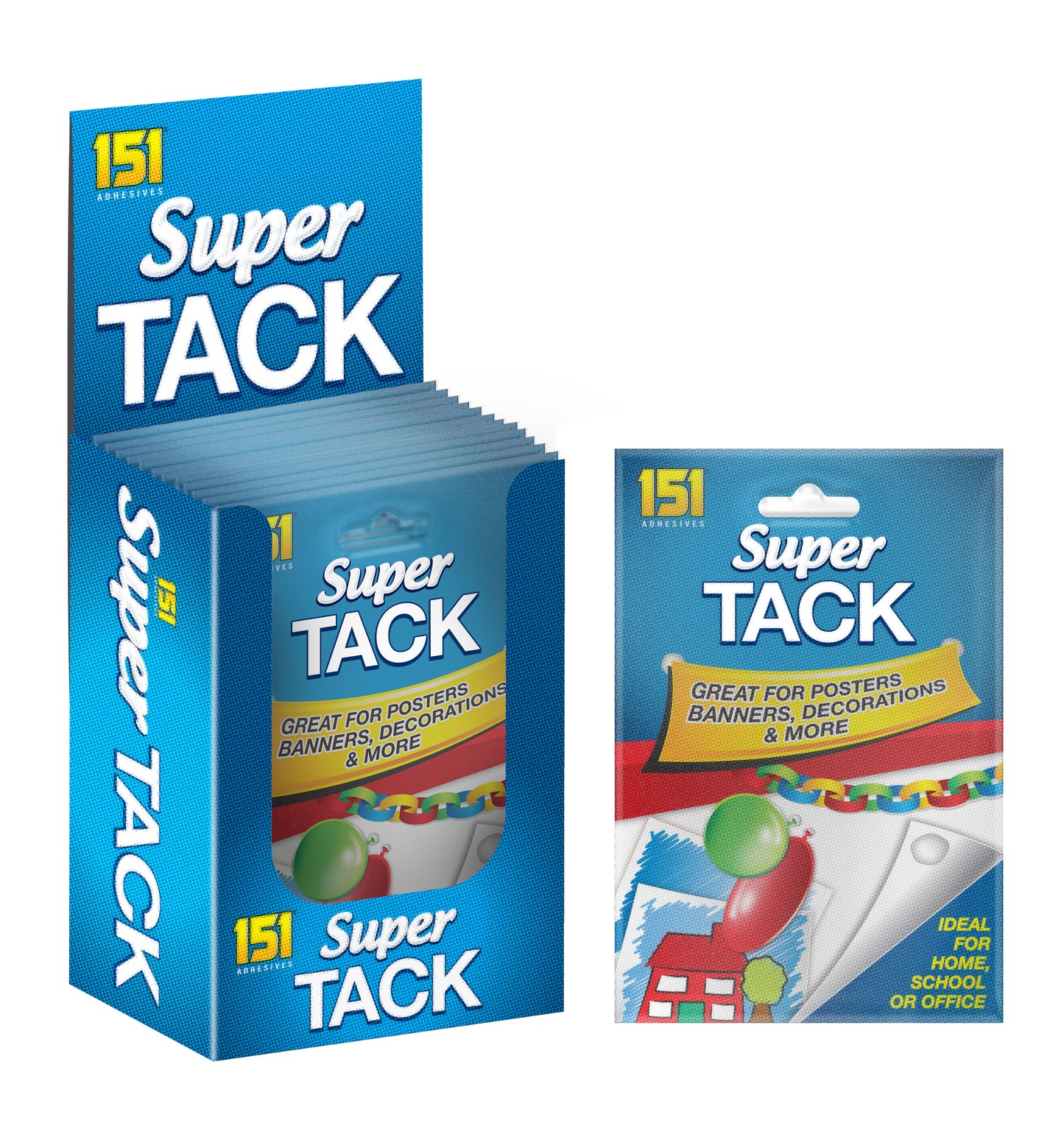 Pack of 12 Adhesive Super Tack