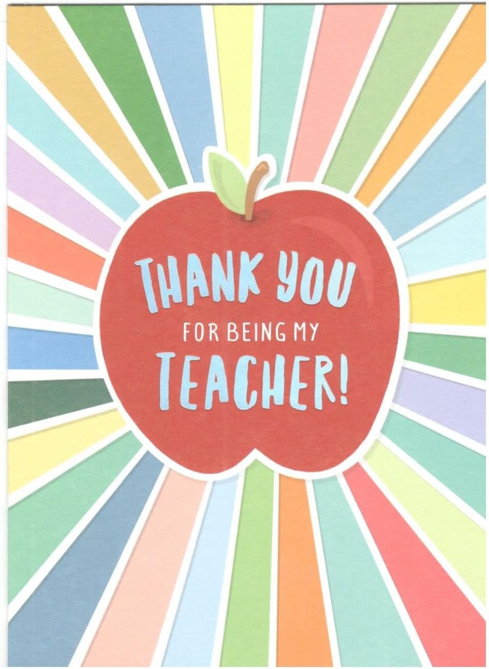Bright Colourful Card Thank You Teacher Card