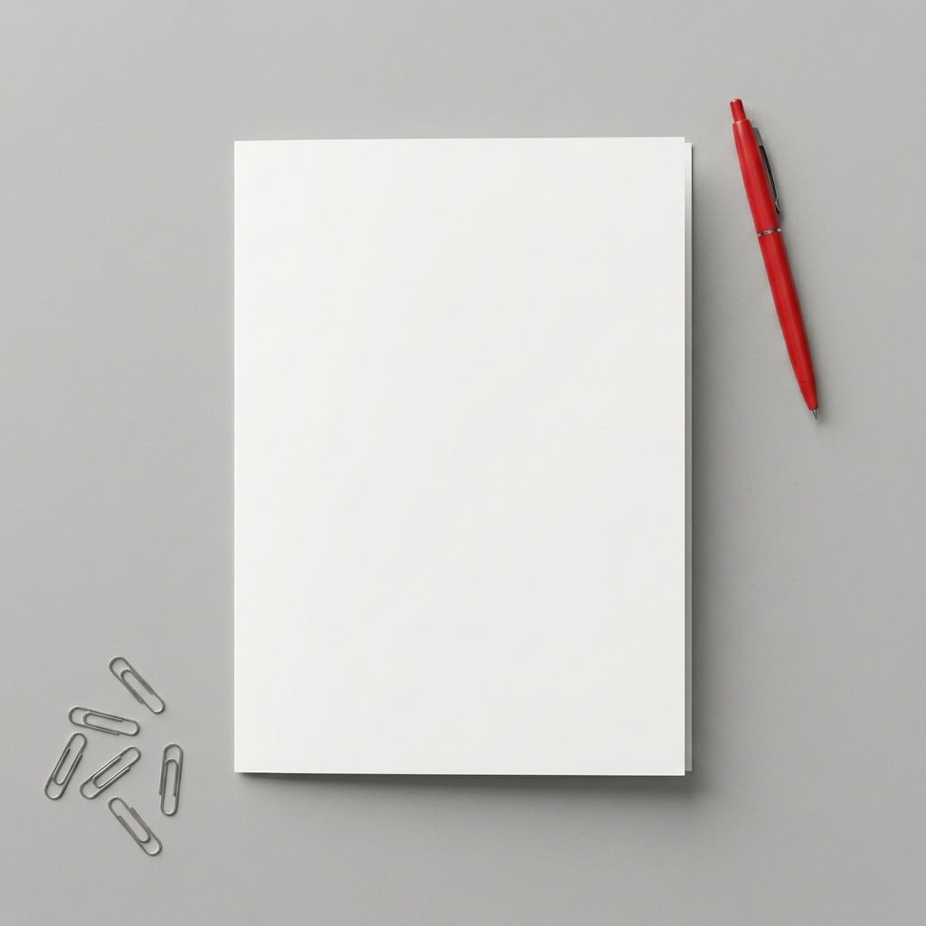 Pack of 5 A4 Blank White 260gsm Greeting Cards – Design Your Own Cards