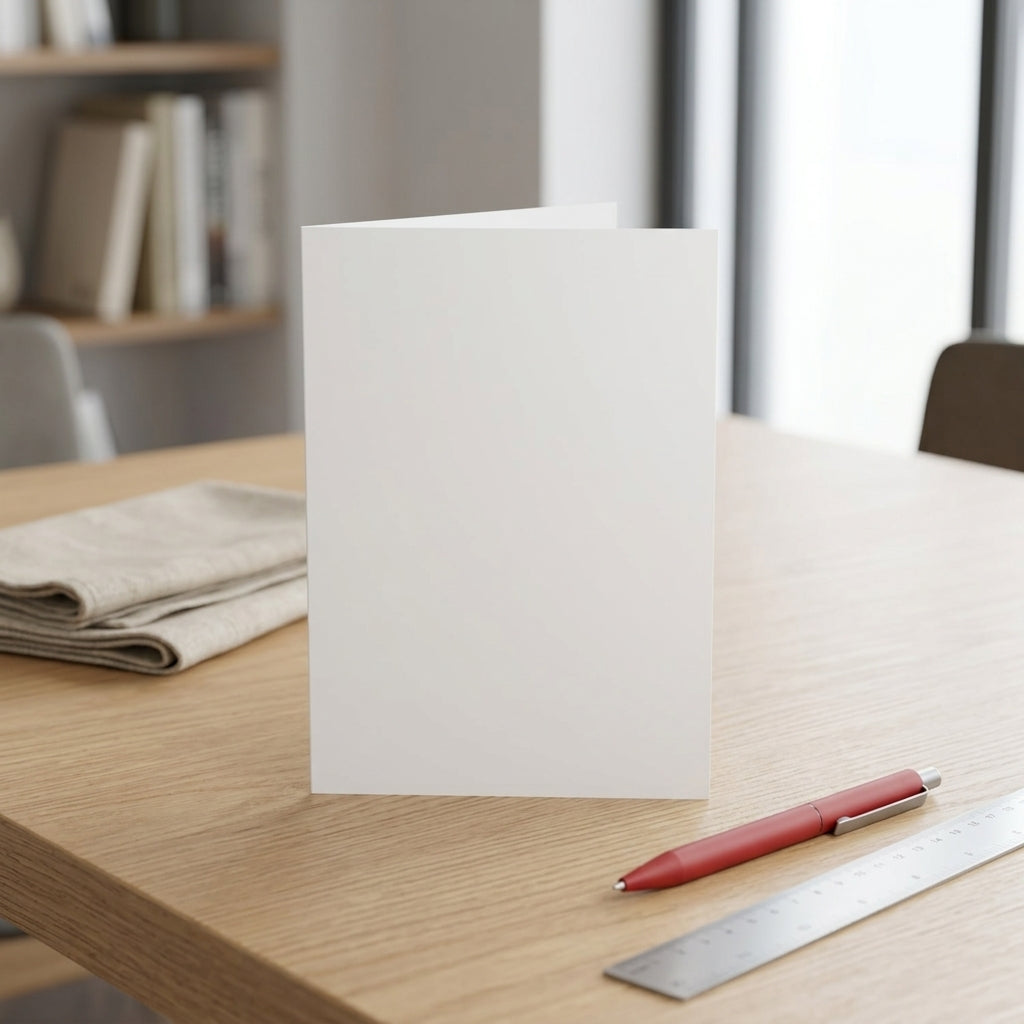 Pack of 5 A5 Blank White 260gsm Greeting Cards – Design Your Own Cards