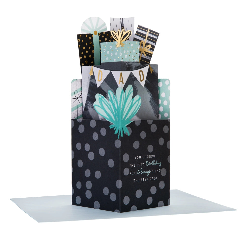 3D Pop-Up Stack of Presents Design Dad Birthday Card