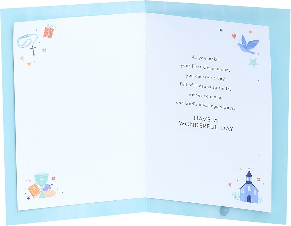 Wreath Design First Communion Congratulations Card