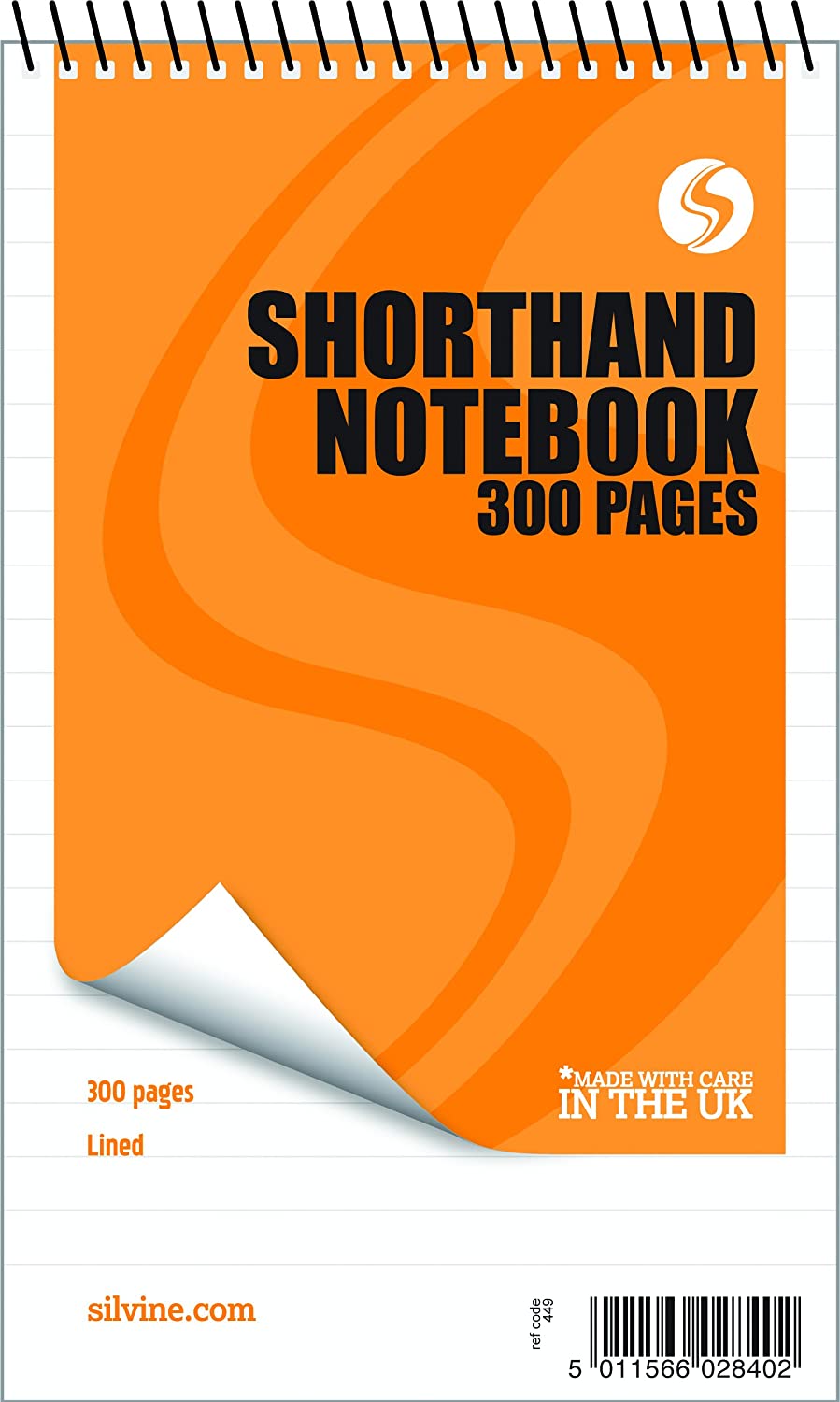 300 pages 5x8" Value Shorthand Spiral Notepad
